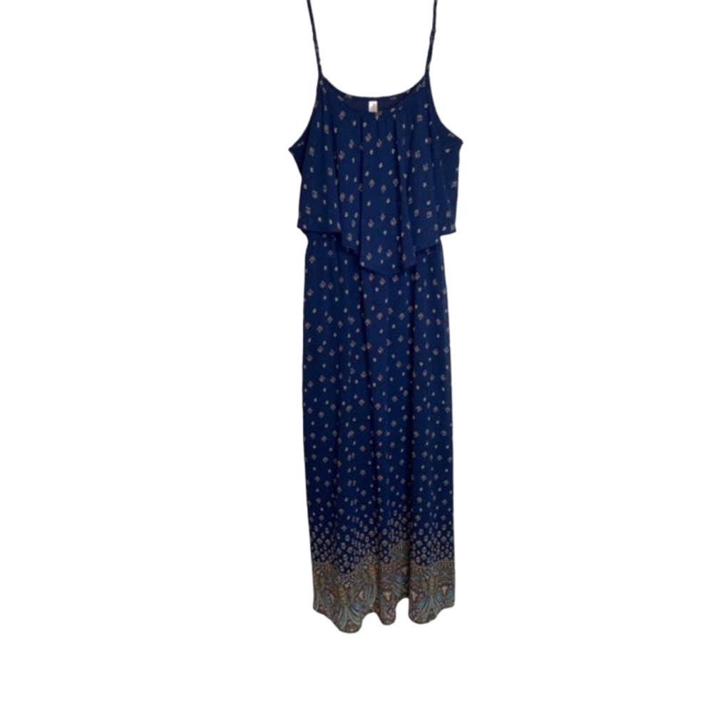 Xhilaration‎ Women's Cami Sun Dress Size S Geometric Lined Sleeveless Maxi